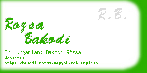 rozsa bakodi business card